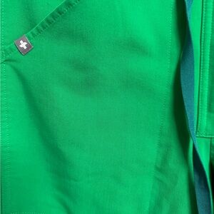 Vibrant Green Scrub Top